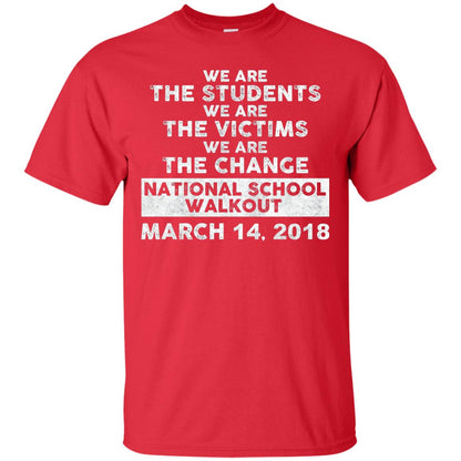 We Are The Students We Are The Victims Gun Control T-shirt Red