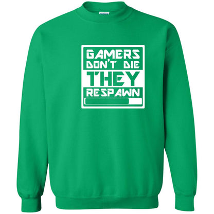 Video Gamer Shirt Don_t Die They Respawn Irish Green