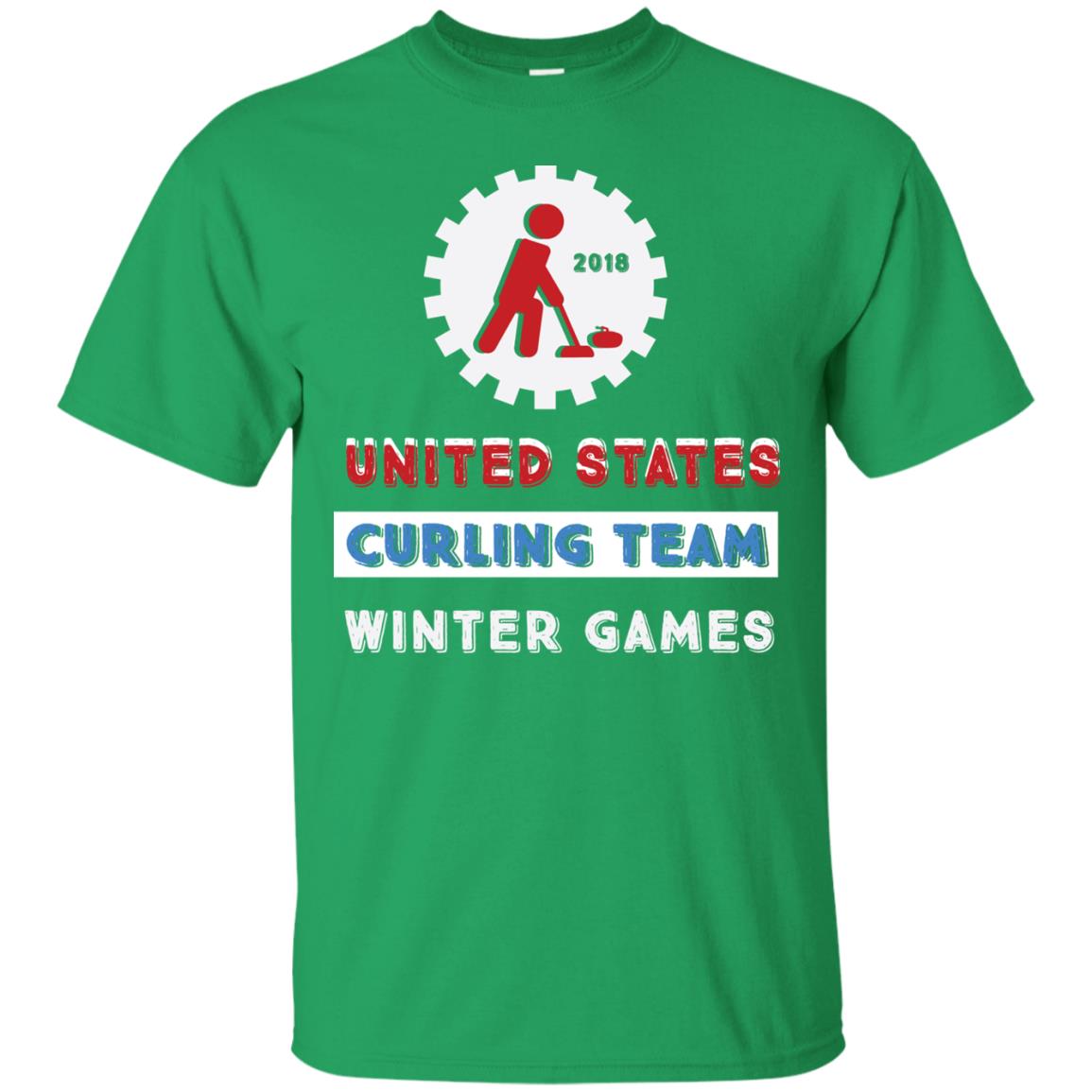 United States Curling Team Winter Games Curling Lover T-shirt Irish Green