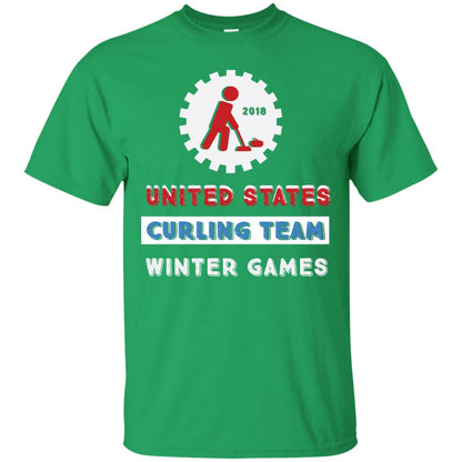 United States Curling Team Winter Games Curling Lover T-shirt Irish Green