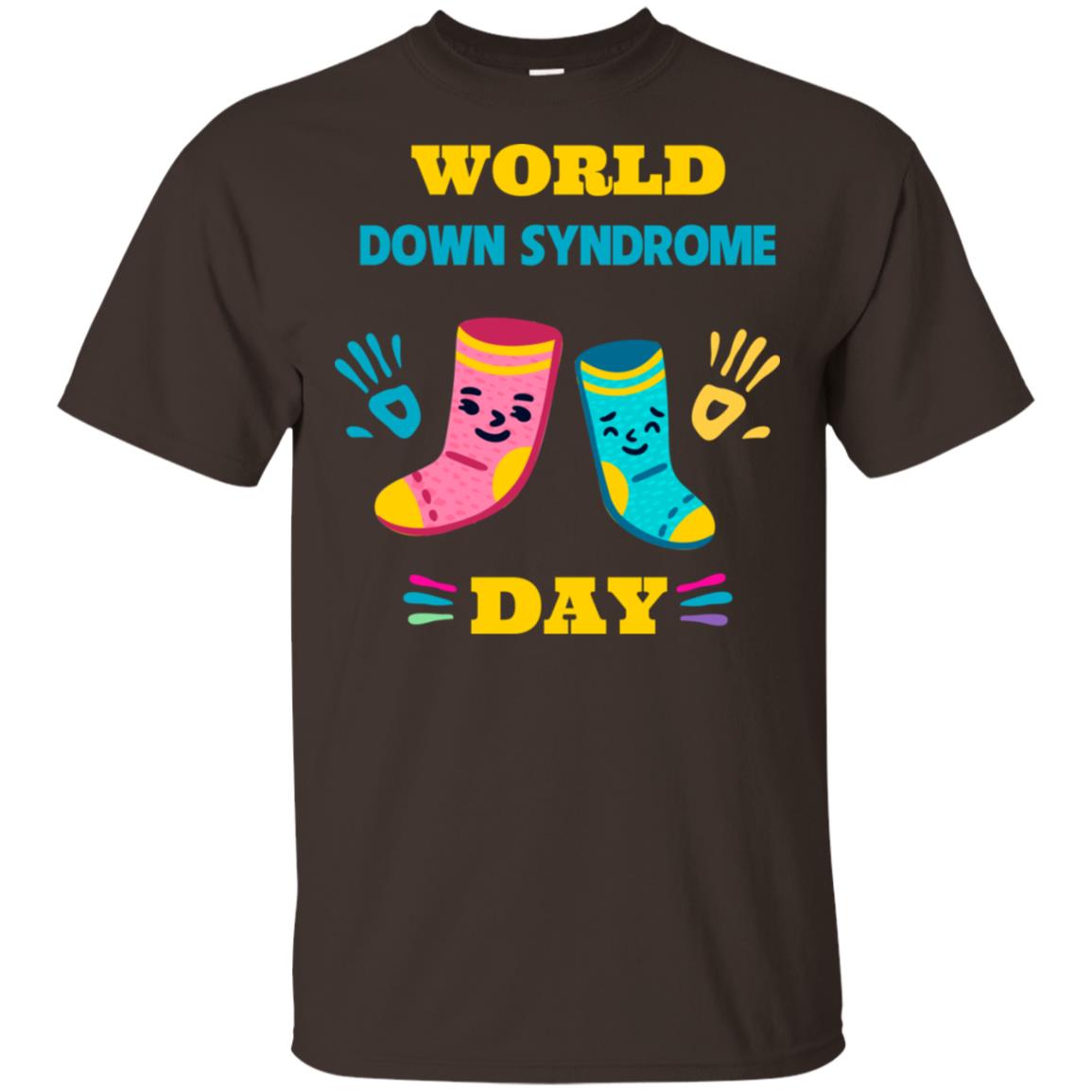 World Down Syndrome Day Hands And Stocks Shirt Dark Chocolate