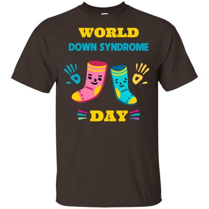 World Down Syndrome Day Hands And Stocks Shirt Dark Chocolate