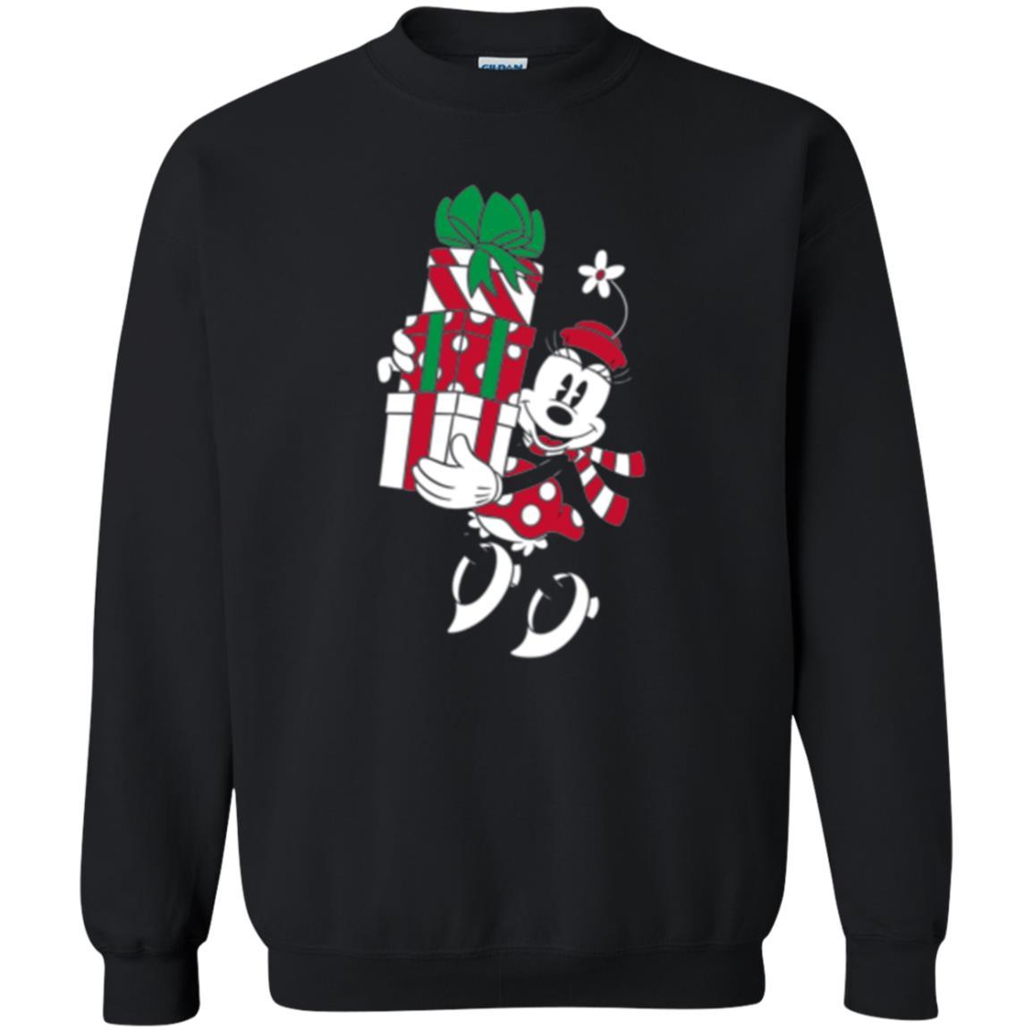 Christmas T-shirt Disney Minnie Mouse Christmas Gifts Black