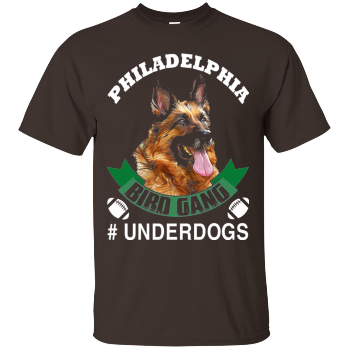 Football Lover T-shirt Philadelphia Bird Gang Underdogs 2018 Dark Chocolate