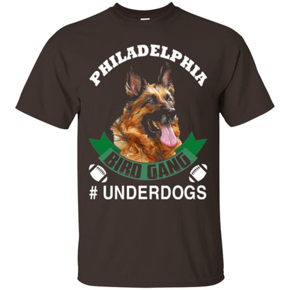 Football Lover T-shirt Philadelphia Bird Gang Underdogs 2018 Dark Chocolate