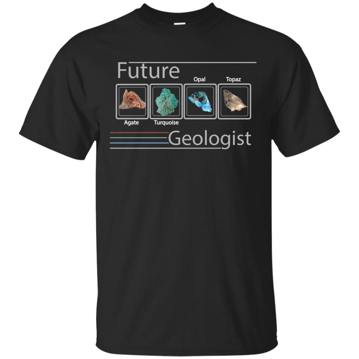 Future Geologist T-shirt Color Rocks Black