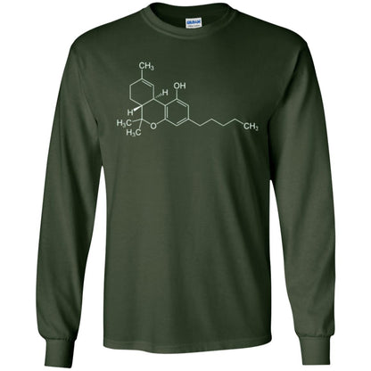 Chemistry T-shirt Molecule Tetrahydrocannabinol Forest Green
