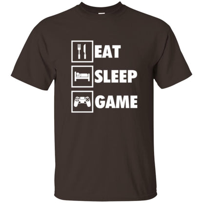 Gamer T-shirt Eat Sleep Game Dark Chocolate
