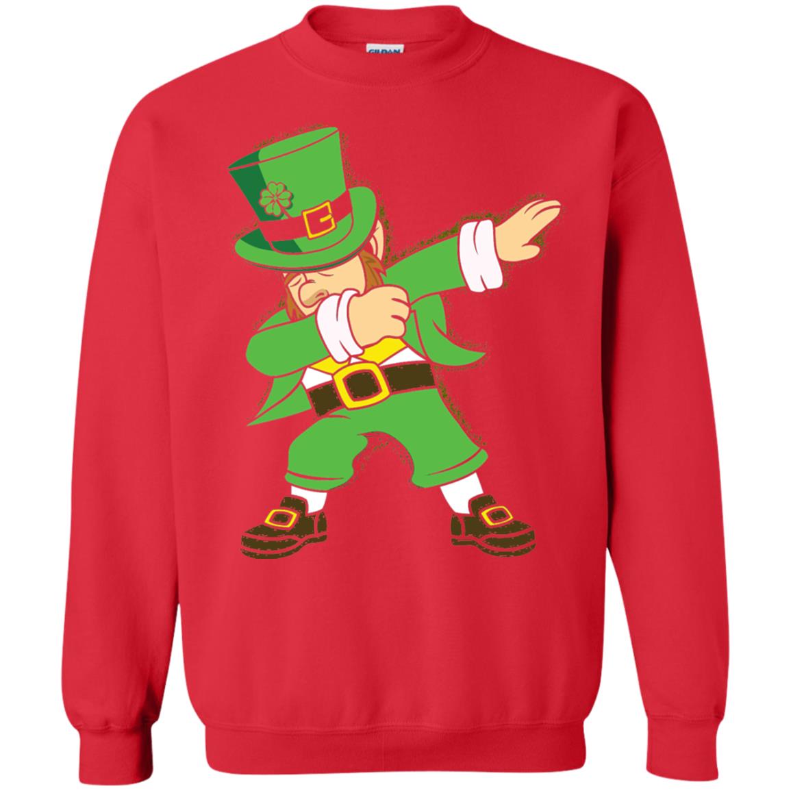 Dabbing Leprechaun Irish Dab Dance St Patrick_s Day T-shirt Red