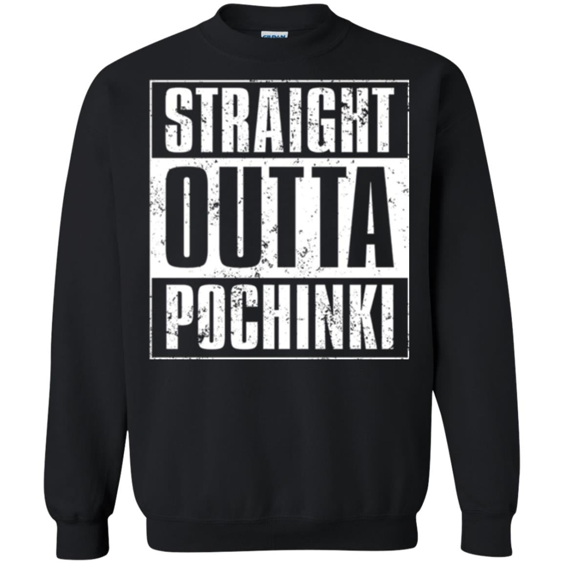 Gaming T-shirt Straight Outta Pochinki Black