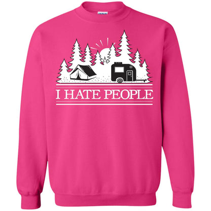 I Hate People Camping Lover Shirt Heliconia