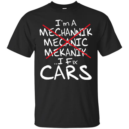 Mechanic T-shirt I Fix Cars Black