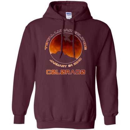 Colorado Lunar Eclipse 2018 T-shirt January 31 Maroon
