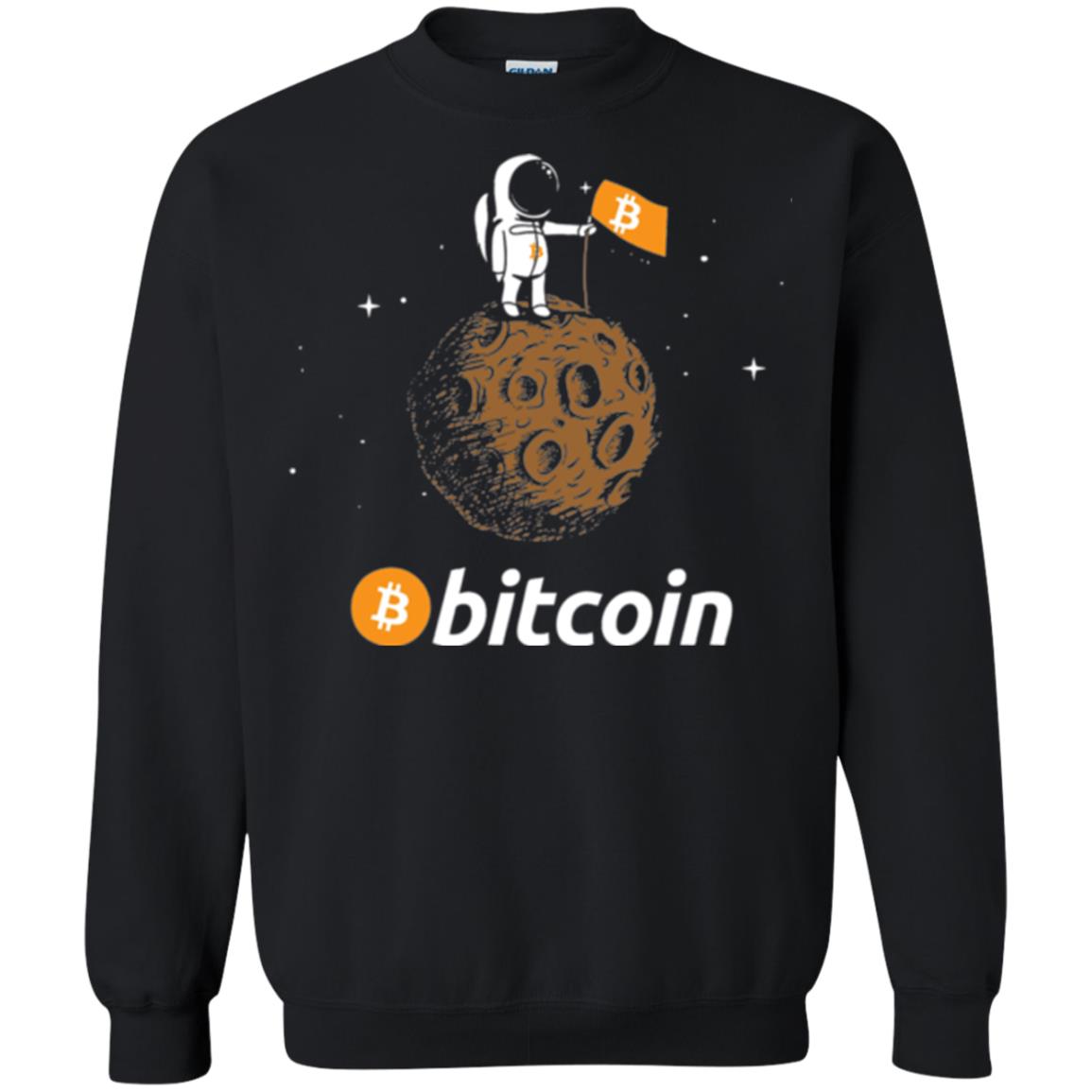 Bitcoin T-shirt Featuring Astronaut Black