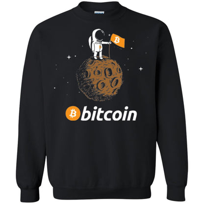 Bitcoin T-shirt Featuring Astronaut Black