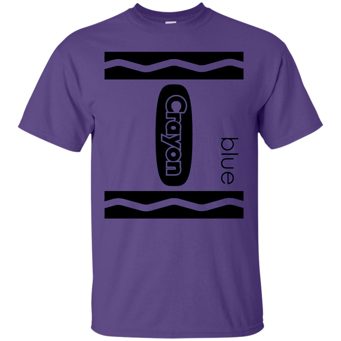 Blue Crayon Halloween Couple Friend Group Costume T-shirt Purple
