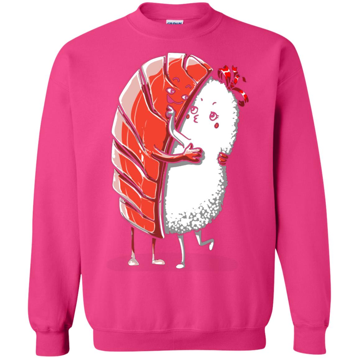 Sushi Lover T-shirt Salmon Sashimi Sushi Hug Love Heliconia