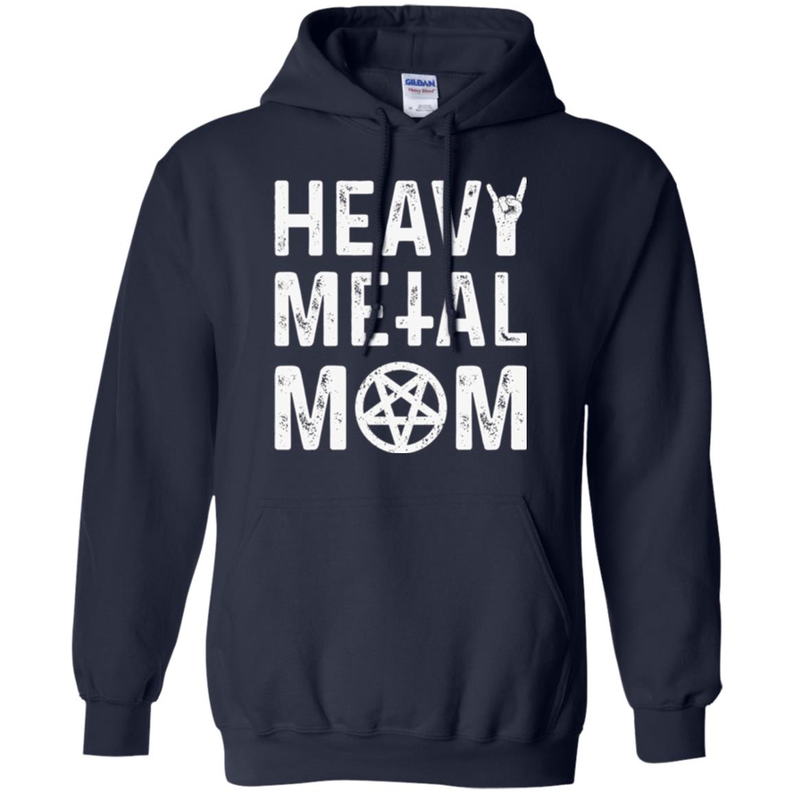 Heavy Metal Mom Vintage Band Music Concert Mother T-shirt Navy