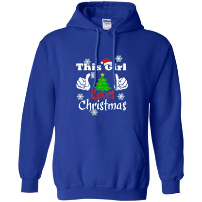 Funny Christmas This Girl Loves Christmas T-shirt Royal