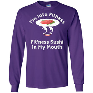 Im Into Fitness Sushi In My Mouth Cute Cartoon Tshirt
