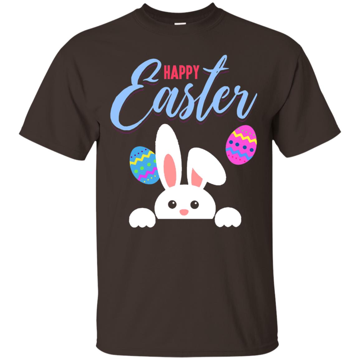 Emoji Bunny Egg Happy Easter Shirt Dark Chocolate