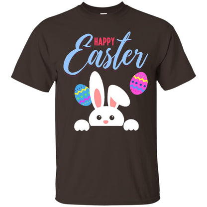 Emoji Bunny Egg Happy Easter Shirt Dark Chocolate