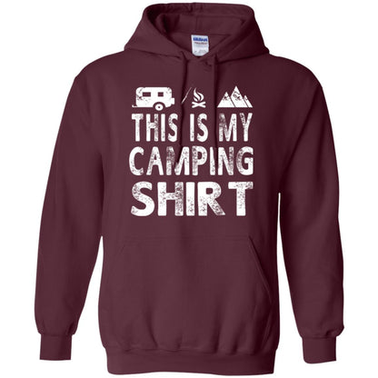 Funny Camper Gift T-shirt This Is My Camping Shirt Maroon