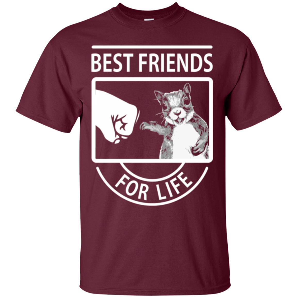 Squirrel T-shirt Best Friend For Life T-shirt Maroon