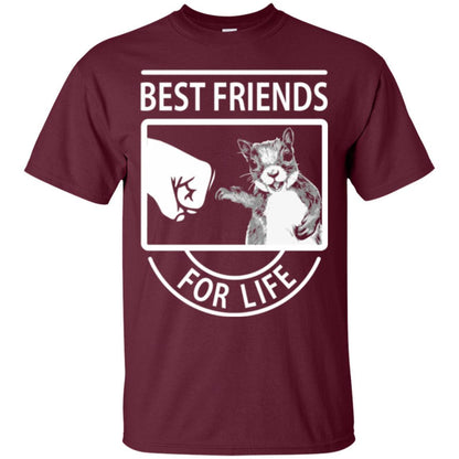 Squirrel T-shirt Best Friend For Life T-shirt Maroon