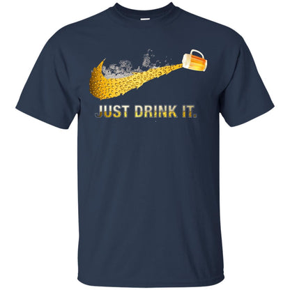 Beer Just Drink It Beer Lover T-shirt Navy