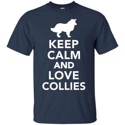 Keep Calm And Love Collies T-shirt Navy