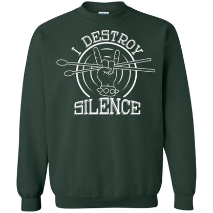 Drummer T-shirt I Destroy Silence Forest Green