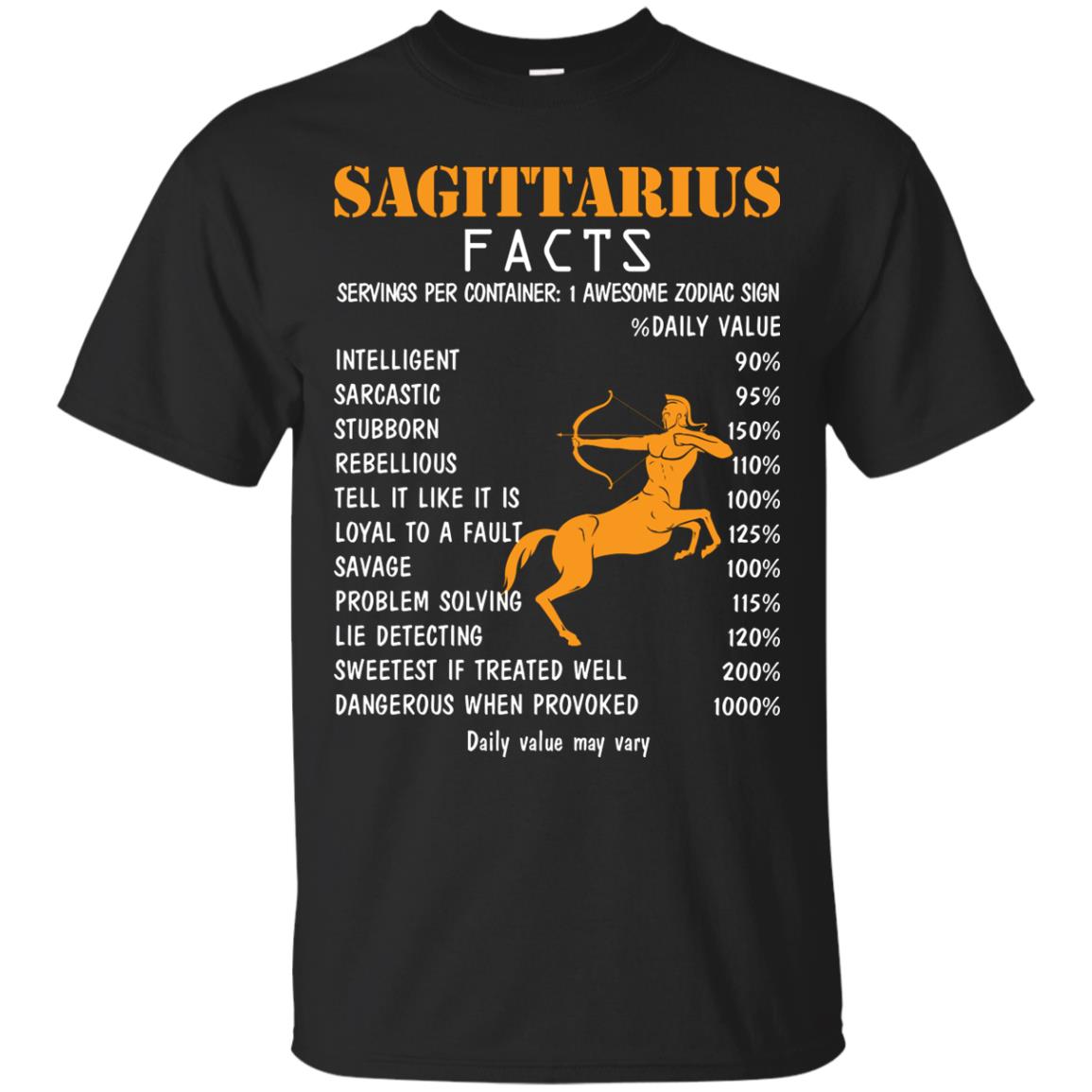 Sagittarius Facts 1 Awesome Zodiac Sign Gift Shirt For Sagittarius Horoscope Black