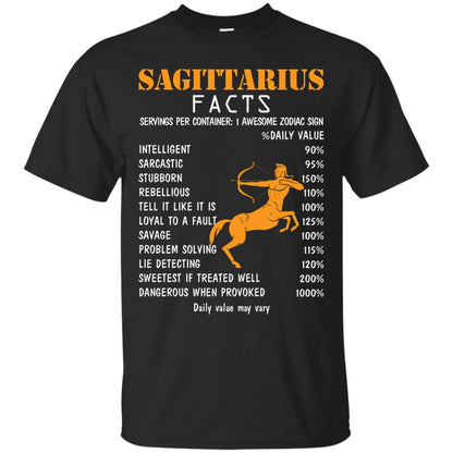 Sagittarius Facts 1 Awesome Zodiac Sign Gift Shirt For Sagittarius Horoscope Black