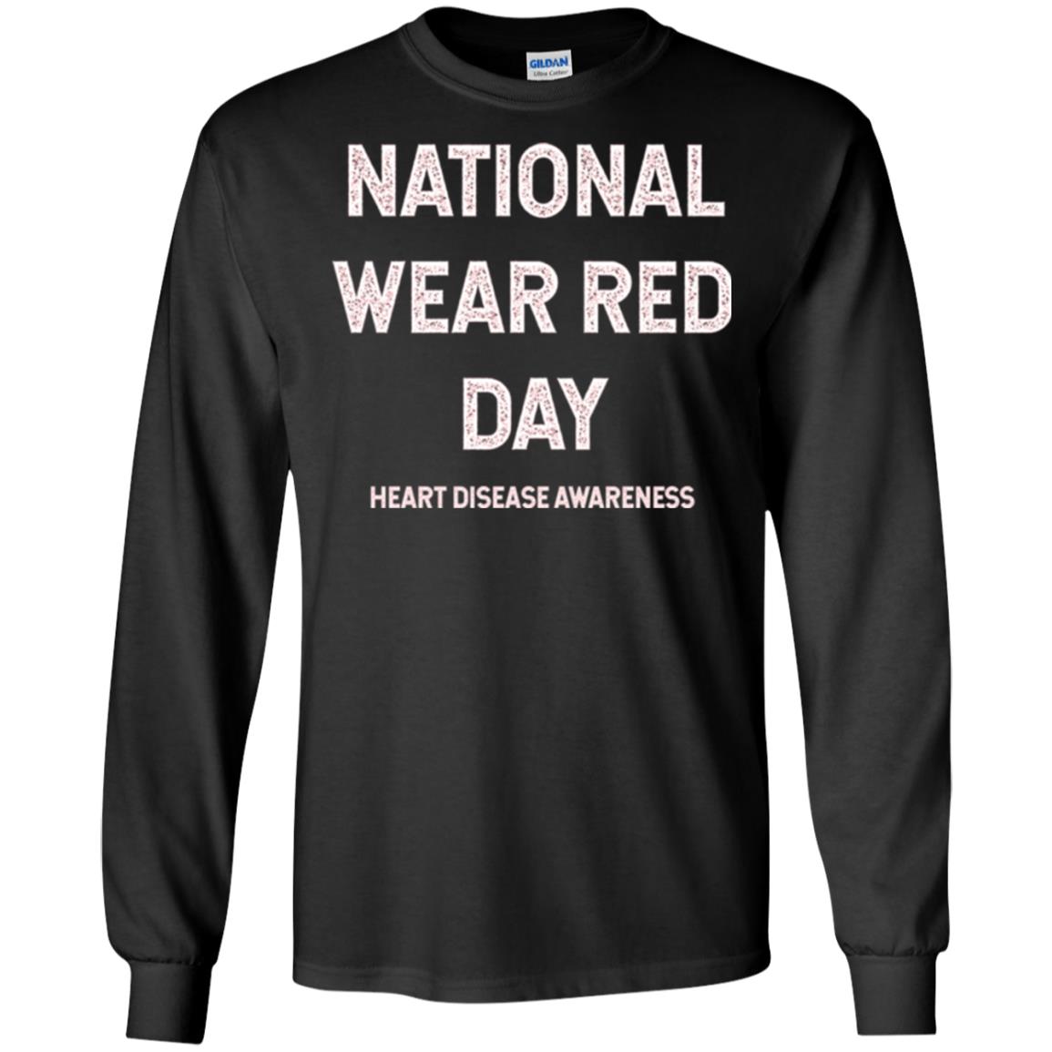 Heart Disease Awareness T-shirt National Wear Red Day Black