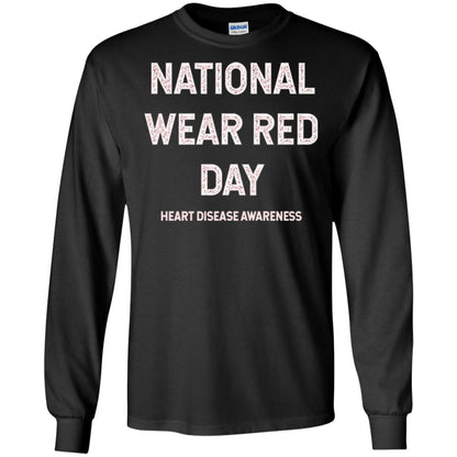 Heart Disease Awareness T-shirt National Wear Red Day Black