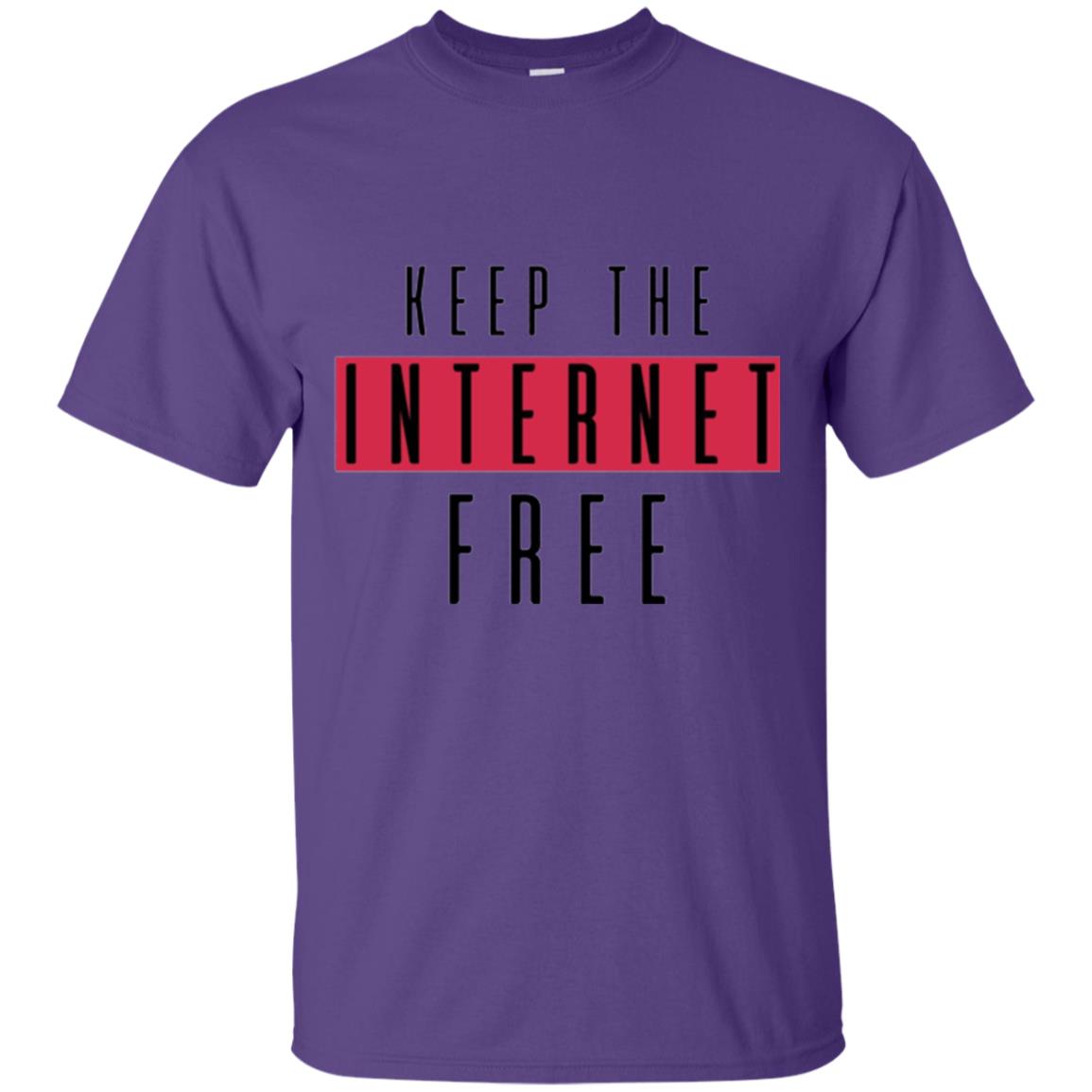 Keep The Internet Free T-shirt Purple
