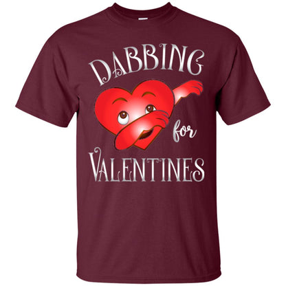 Valentines Day T-shirt Dabbing Heart T-shirt Maroon
