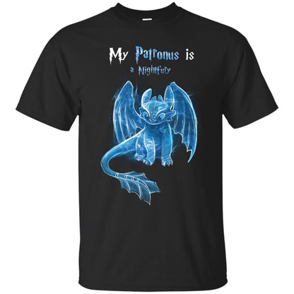 My Patronus Is A Nightfury How To Train Your Dragon T-shirt Black