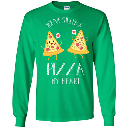 Pizza Lover T-shirt You've Stolen A Pizza My Heart Irish Green