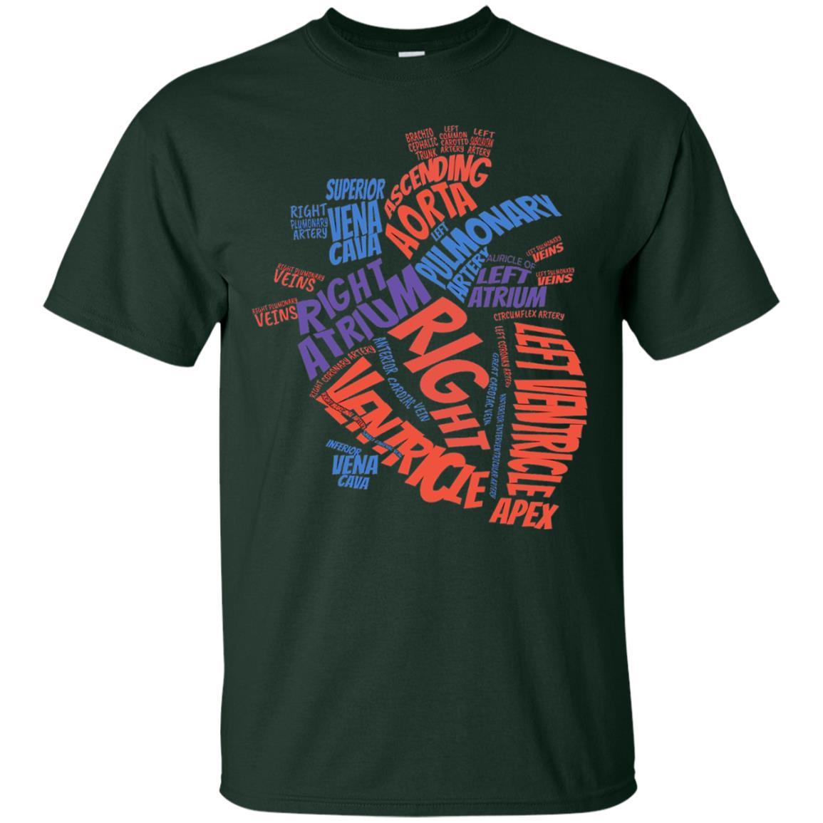 Anatomical Heart T-shirt Forest Green