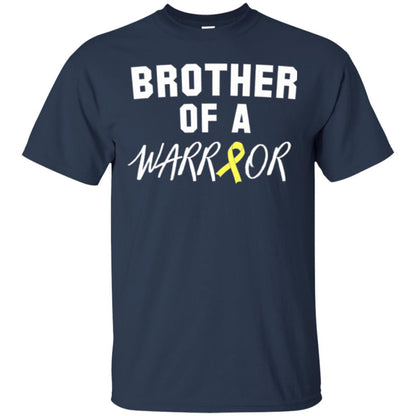 Brother Of A Warrior Childhood Cancer Awareness T-shirt Navy