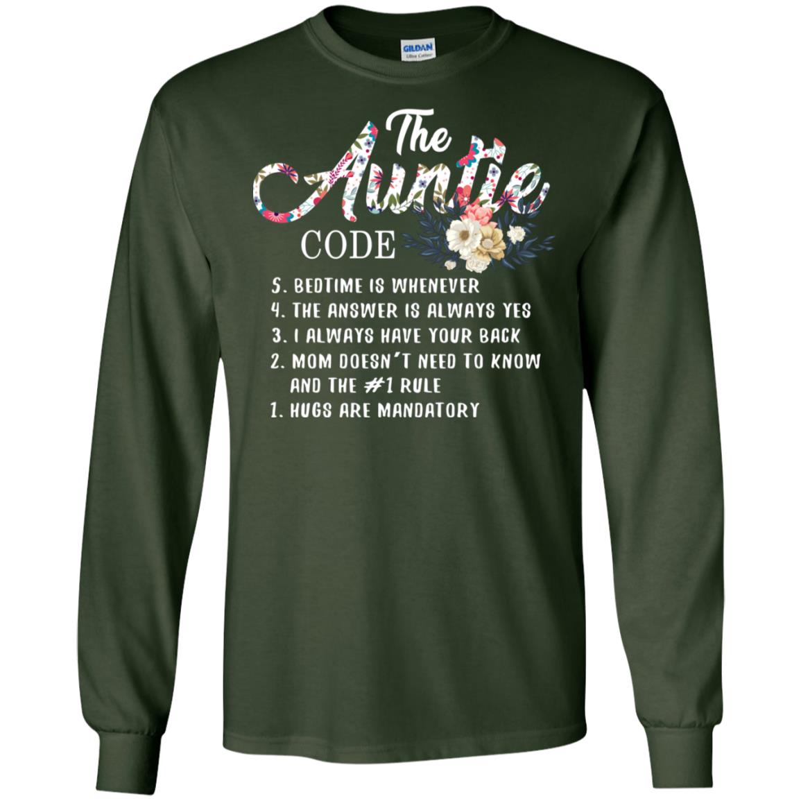 The Auntie Code Shirt For Womens Forest Green