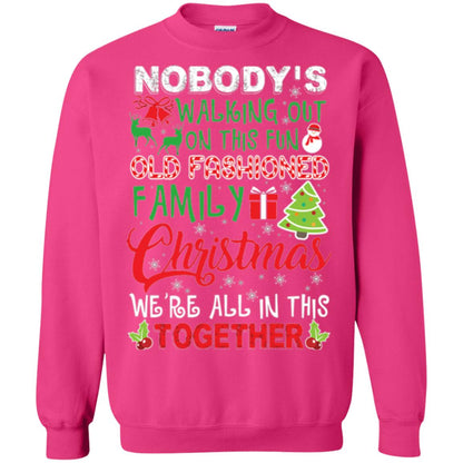 Christmas T-shirt We_re All In This Together Heliconia