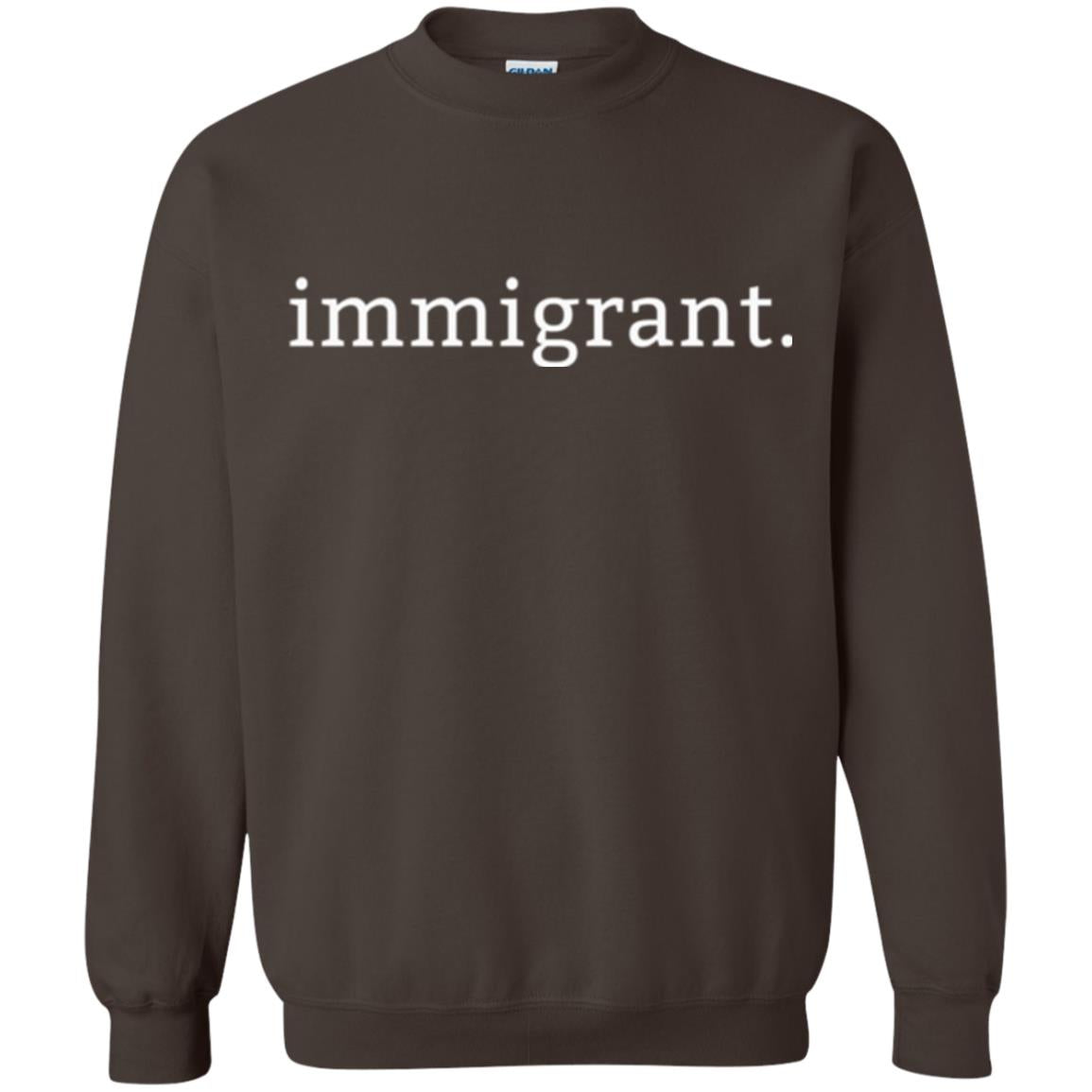 Anti Racism T-shirt Immigrant Simple Minimalist Dark Chocolate