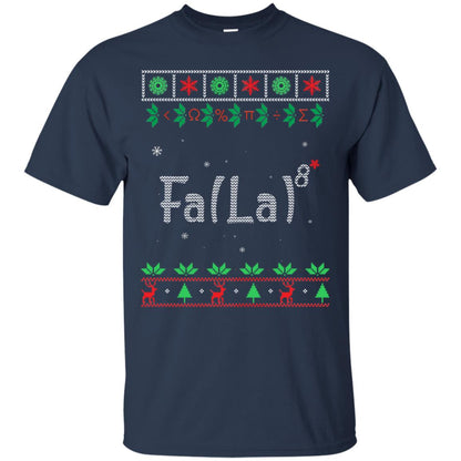Fa La La La Mathematics X-mas Gift Shirt Navy