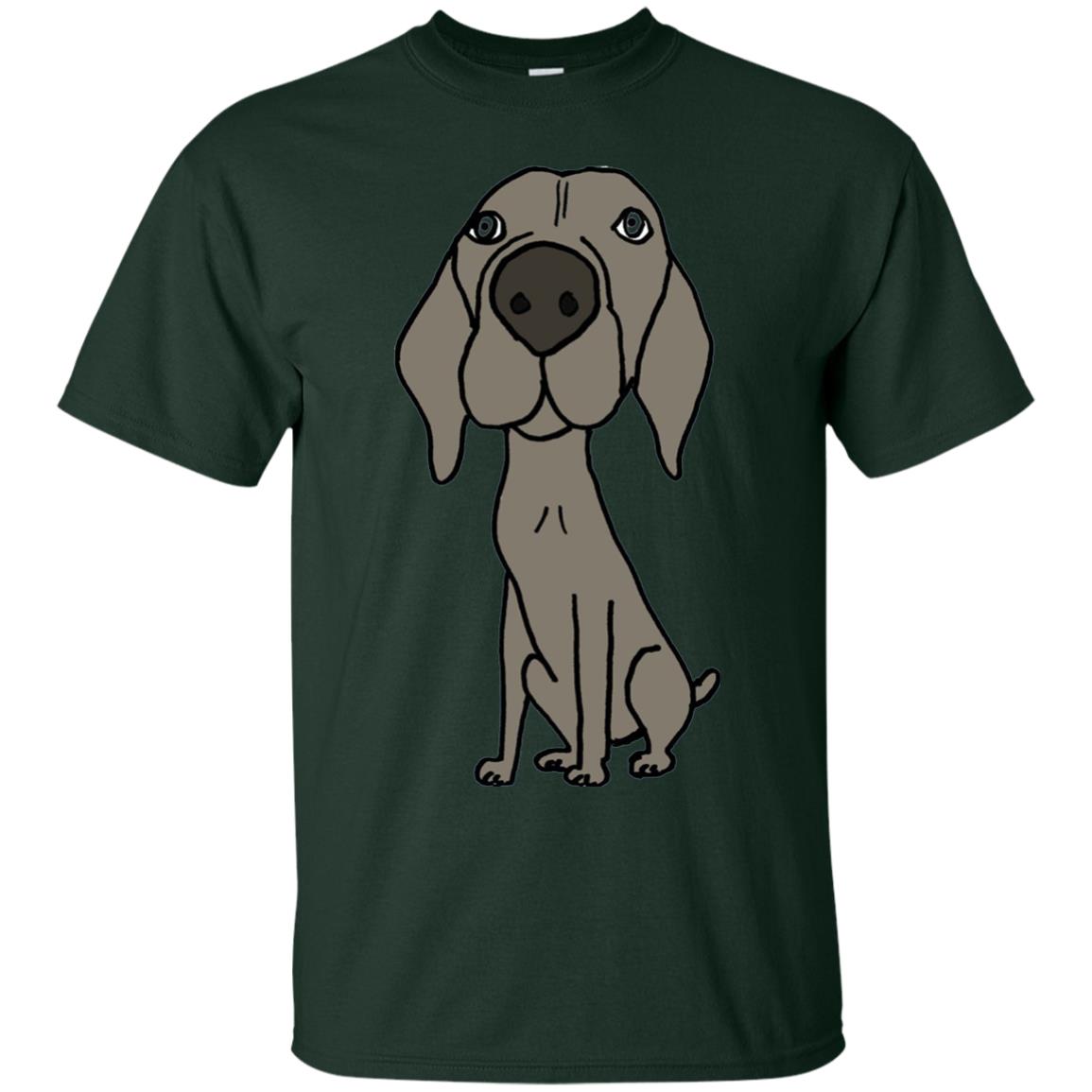 Smiletodaytees Funny Weimaraner Dog Cartoon T-shirt Forest