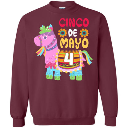 Cinco De Mayo Pinata Jockeys Horse Race 4th Birthday T-shirt Maroon