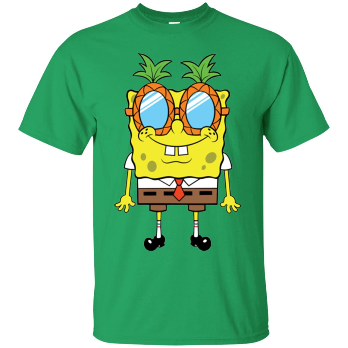Nickelodeon Spongebob Squarepants Pineapple Glasses T-shirt Irish Green