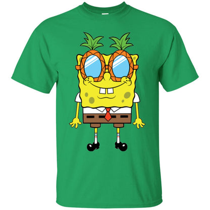 Nickelodeon Spongebob Squarepants Pineapple Glasses T-shirt Irish Green